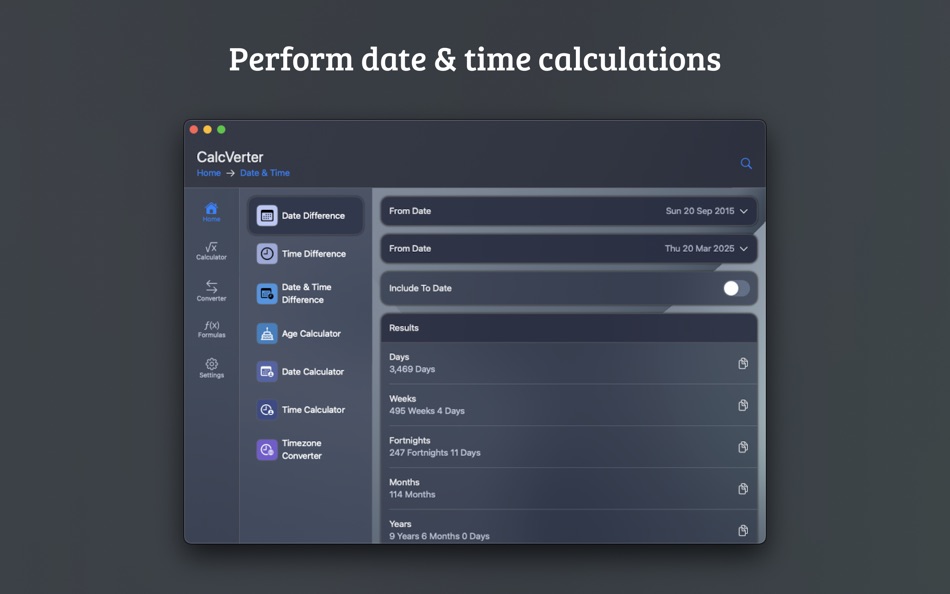 #8. CalcVerter (macOS) By: loay setrak