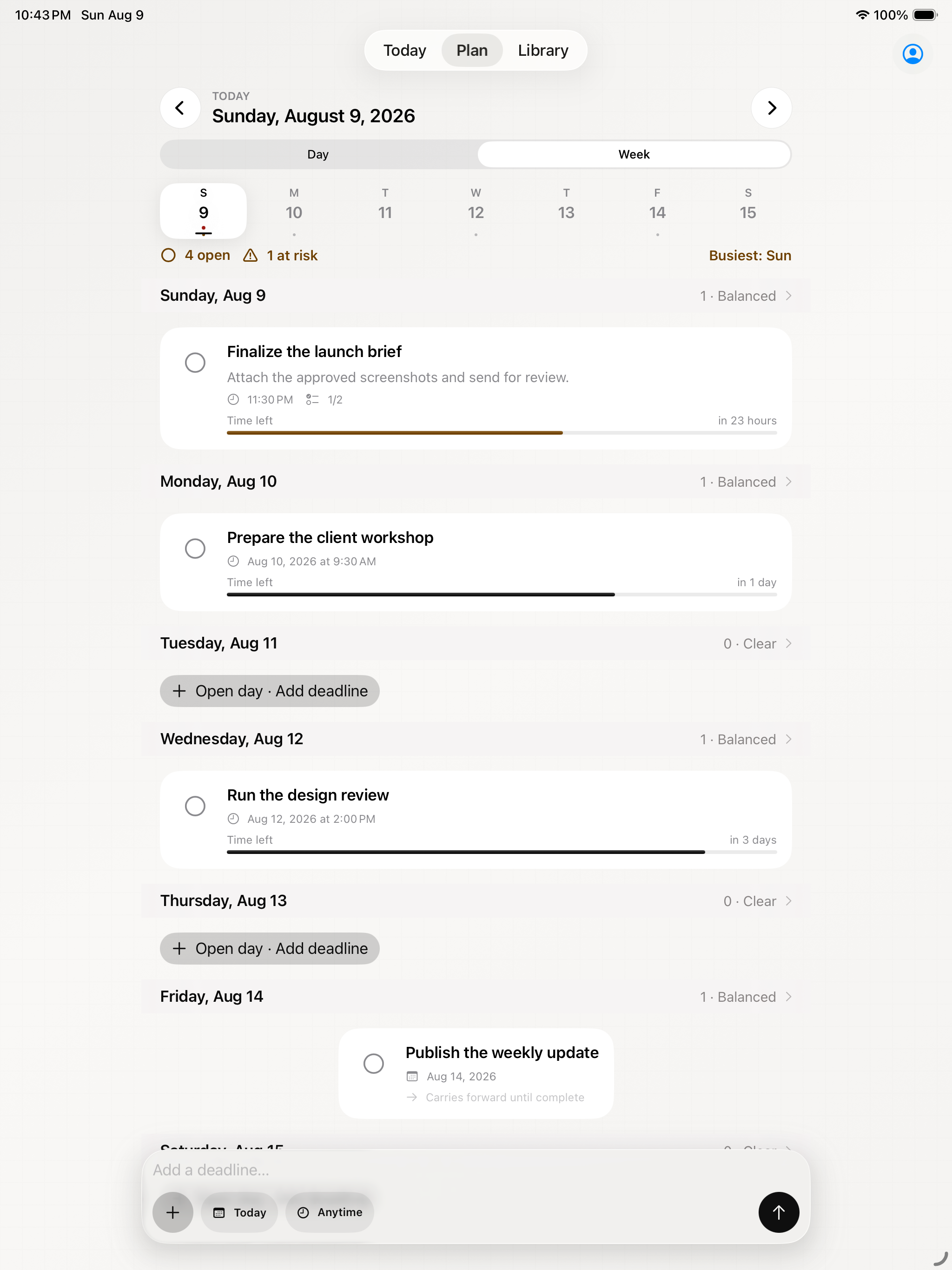 Deadline Week Planner screenshot 3