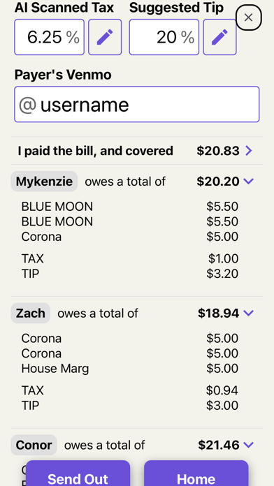 DiviDine iPhone screenshot 9 - Utilities app