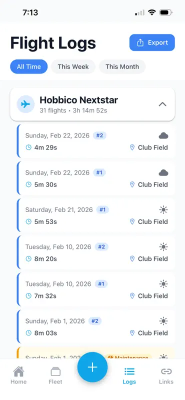 My RC Flight Log screenshot 4 of 6