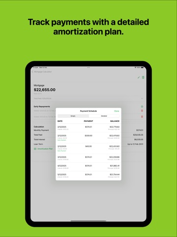 Mortgage Calculator Plus iPad screenshot