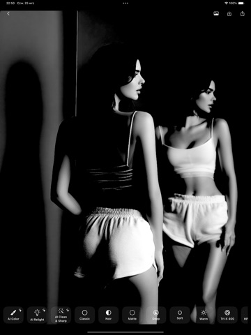 black and white photo editor · iPad screenshot