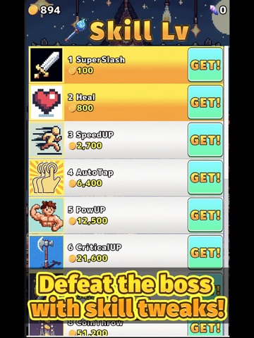 Hack and slash clicker iPad screenshot