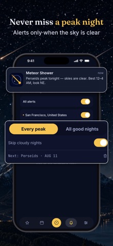 Meteor Shower: Alerts iPhone screenshot 3