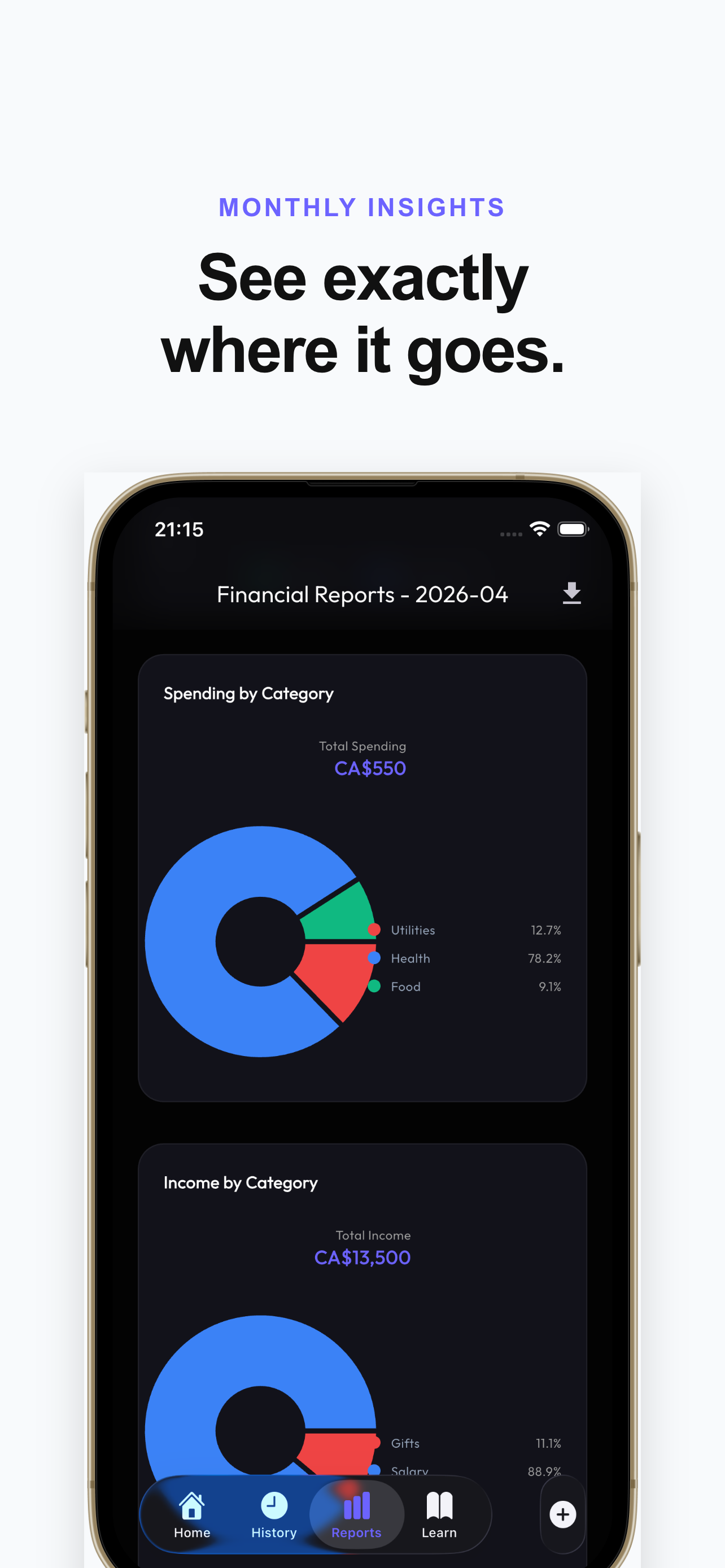 MyVista App - Track Your Money