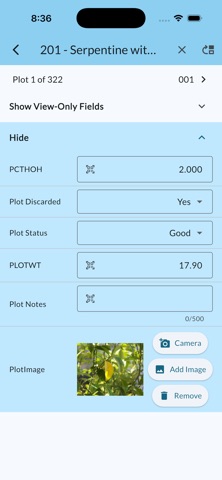 PRISM Fieldbook screenshot