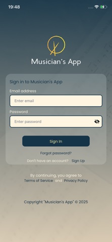 Musician's App screenshot