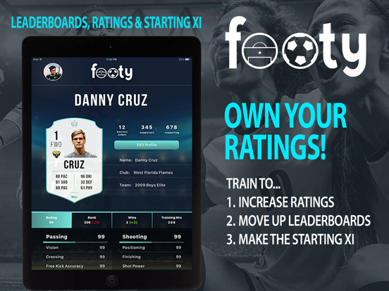 Footy Training iPad screenshot 4 - Sports app