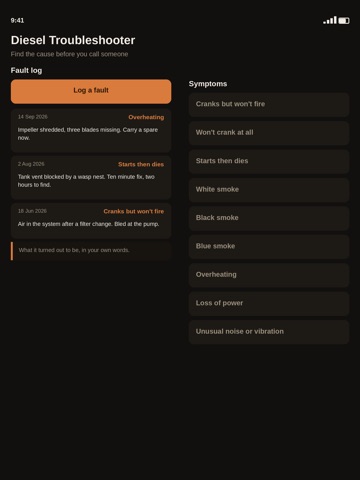 Diesel Engine Troubleshooter iPad screenshot