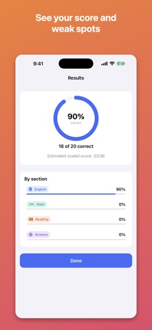 ACT Test Prep: Exam Practice iPhone screenshot