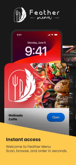 Feather Menu. Screenshot 1 of 3