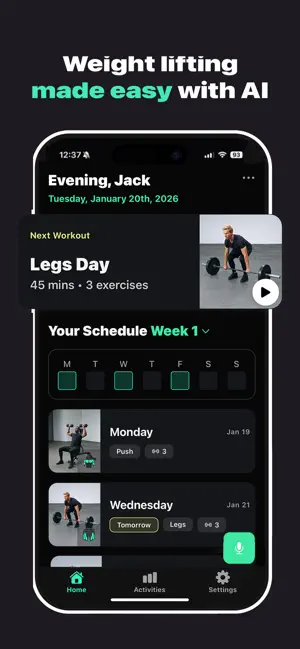 Liftly - Custom Workout Plans screenshot 1