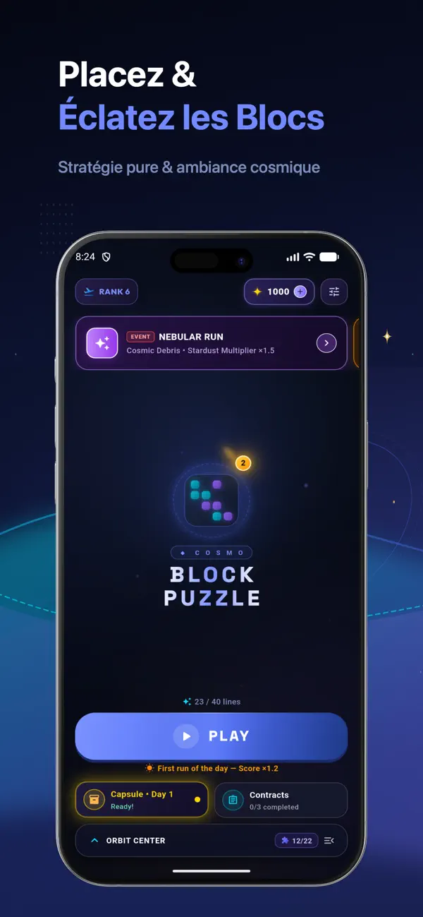 Screenshot #1 pour Cosmo Block Puzzle
