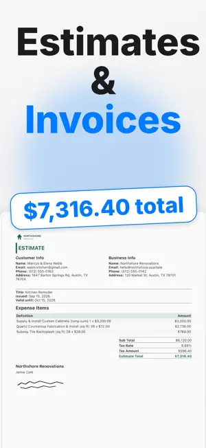 Invo: Contractor Cost Estimate screenshot 1
