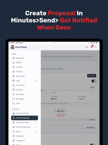 Fuse Phone CRM iPad screenshot