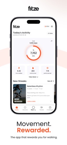 fitze: Movement. Rewarded. iPhone screenshot