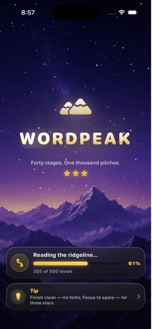 WordPeak - Crosswords Game screenshot 1