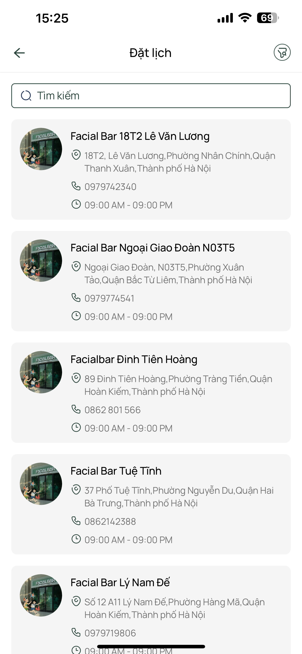 Facial Bar