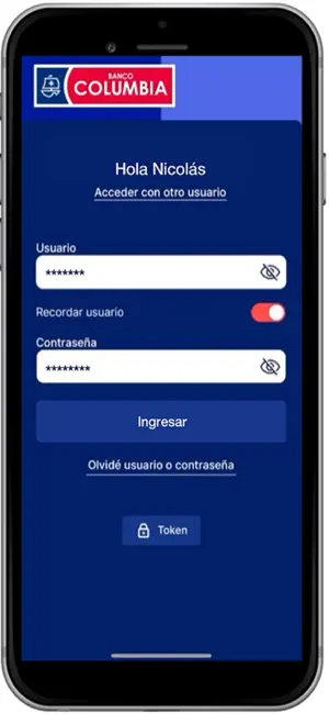 Columbia - Banco Movil iPhone screenshot 1