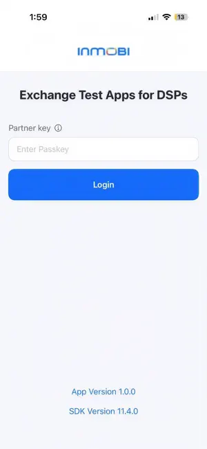 InMobi Exchange Test App screenshot 1