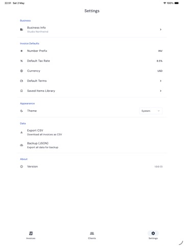 Invoice Maker & Receipt: PDF iPad screenshot