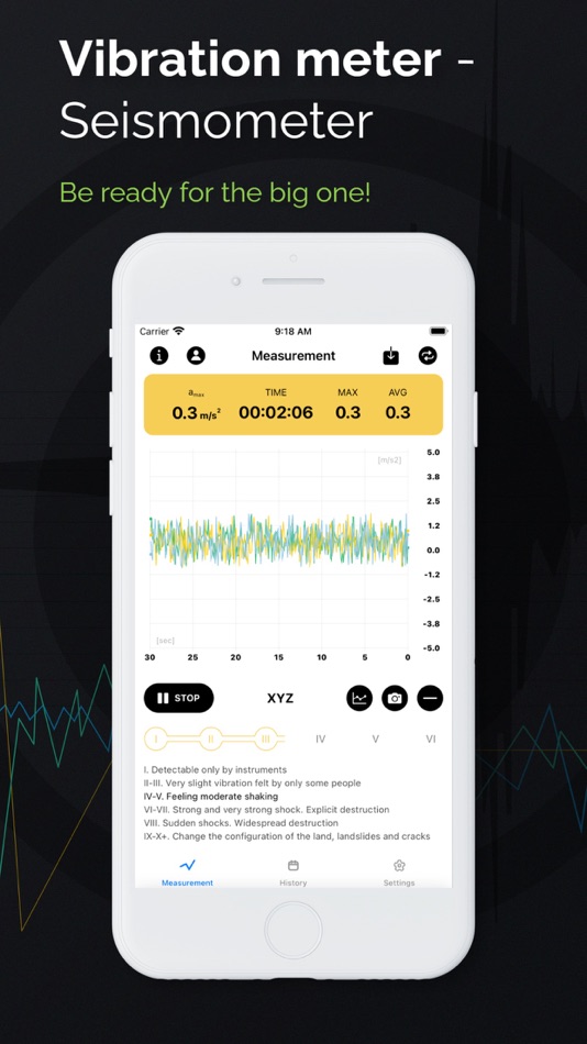 #1. Vibration meter - Seismometer (iOS) 게시자: MYSTIC MOBILE APPS LLC