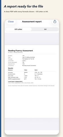 Running Record & ORF Calc iPhone screenshot