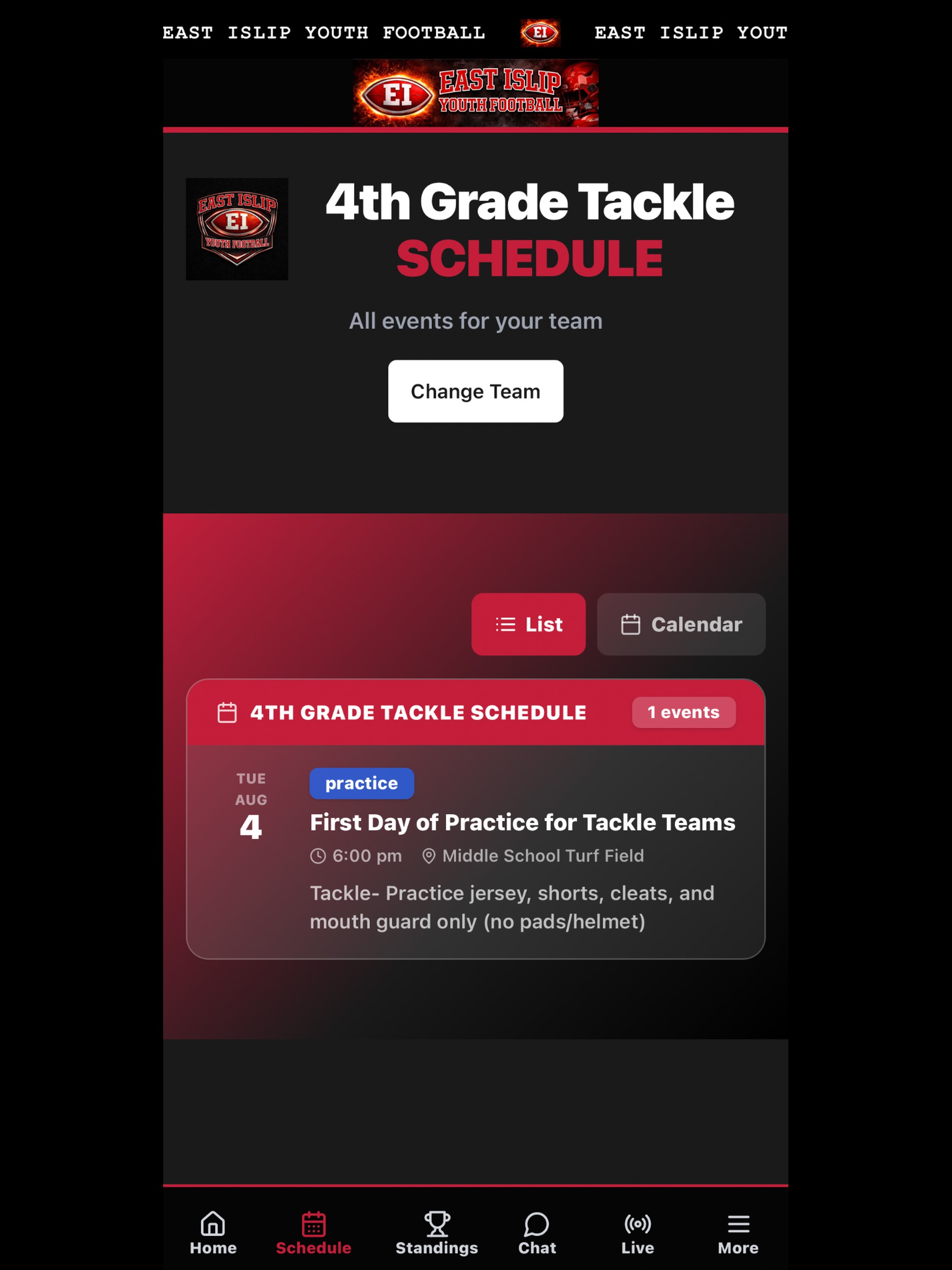 EI Youth Football screenshot 5