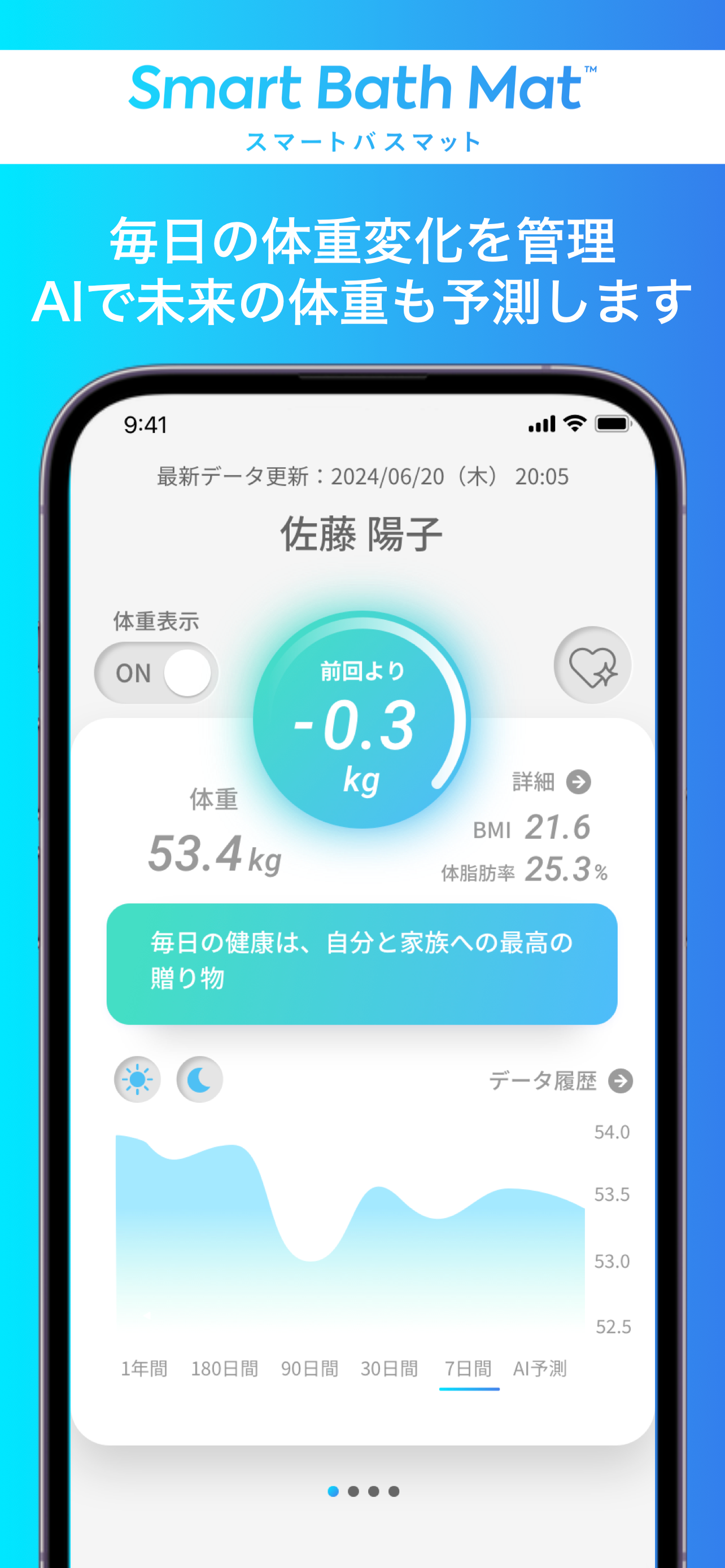 ウェリー - パーソナルヘルスケアAI  スマートバスマット screenshot 9