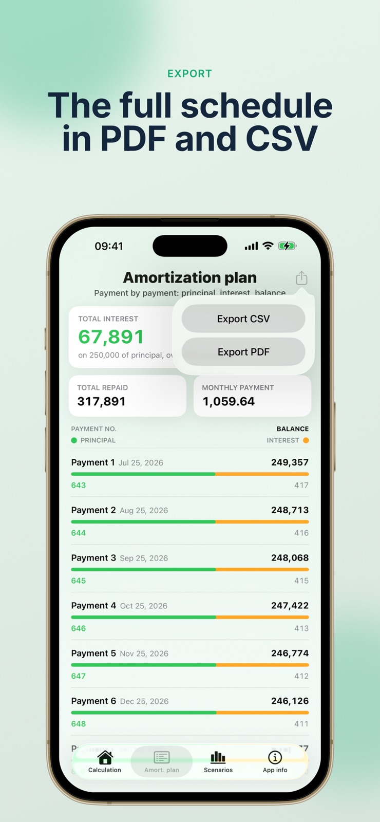 Mortgage Calculator Light iphone screenshot 4