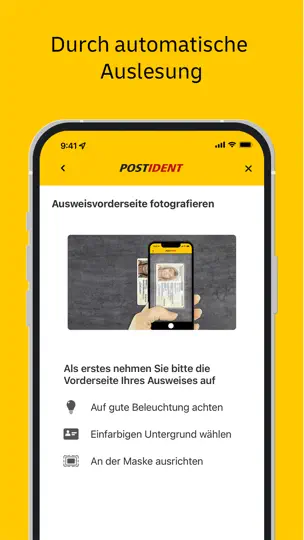 Screenshot von POSTIDENT auf dem iPhone 6