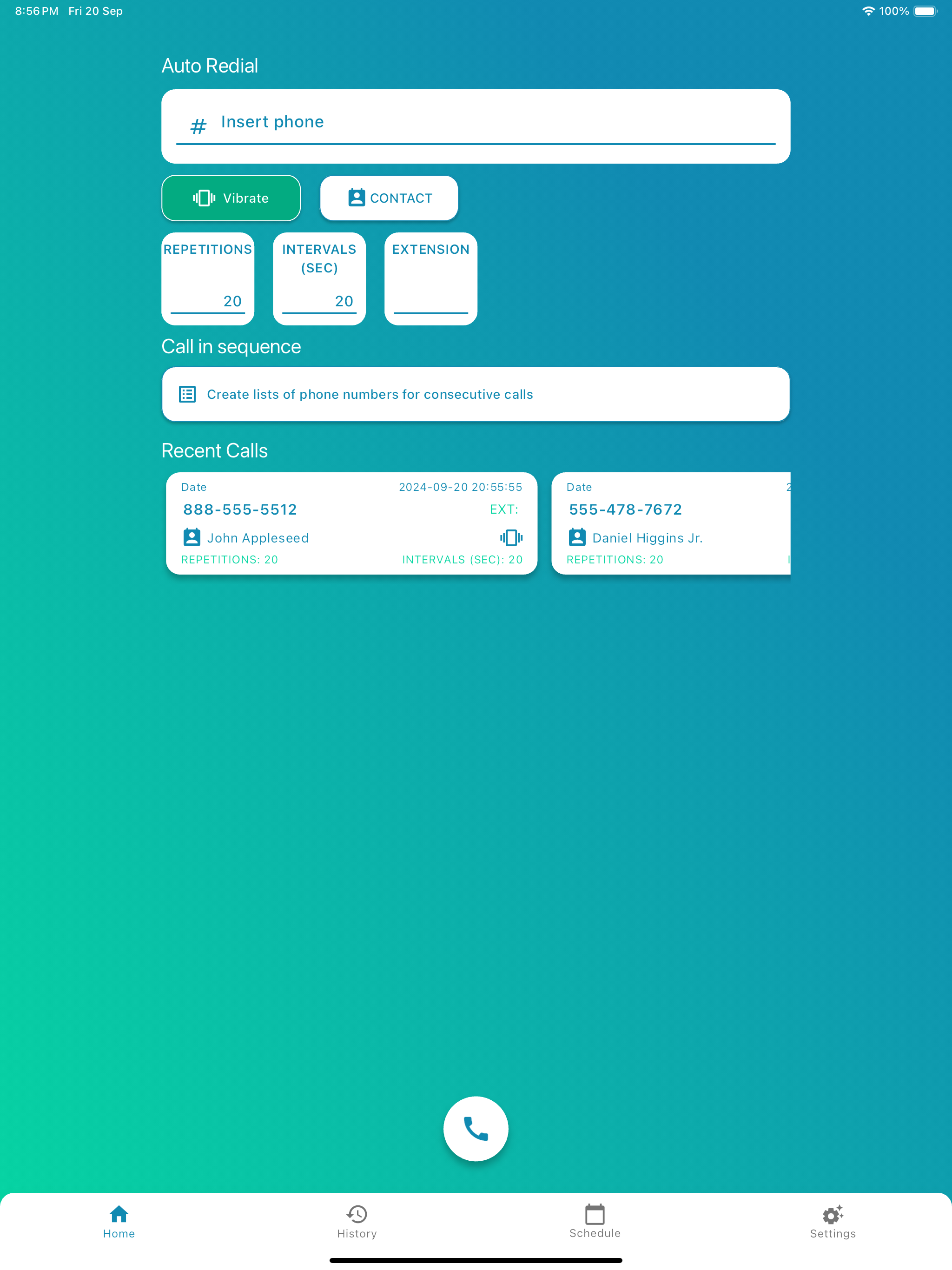Auto Redial App