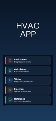 HVAC Pro app iPhone screenshot