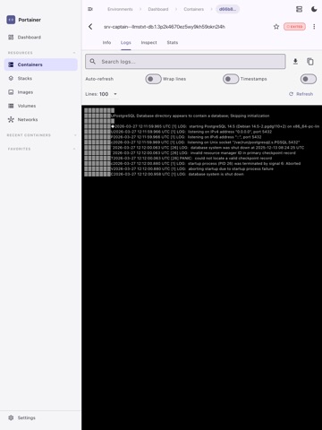 Portainer Mobile: Docker Admin iPad screenshot