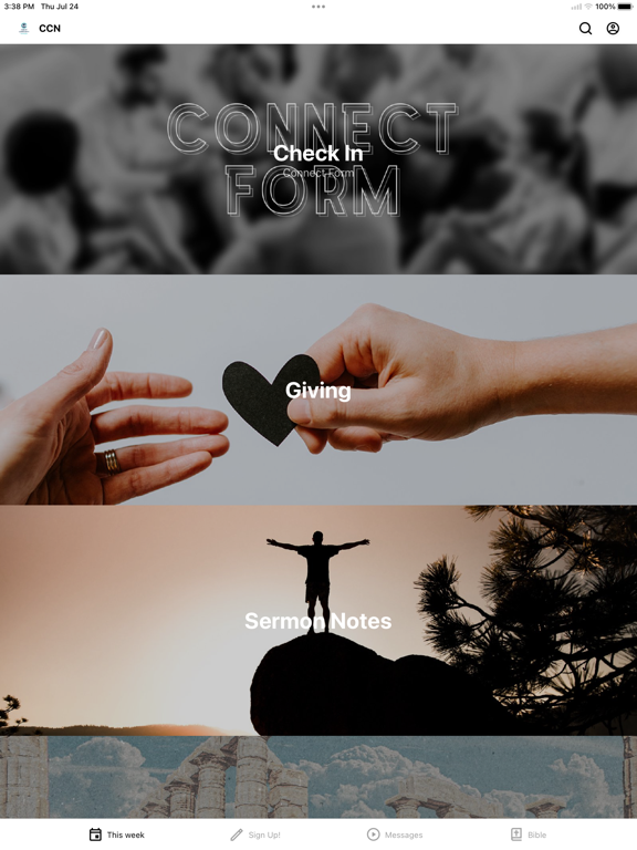 Christ Community Naples iPad screenshot 1 - Education app