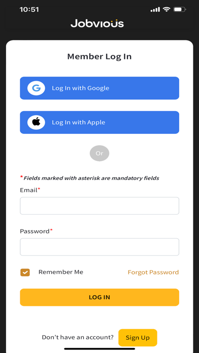 Jobvious iPhone screenshot 1 - Business app