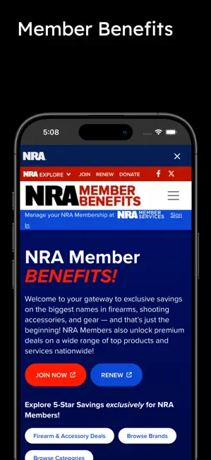 NRA iPhone screenshot 2