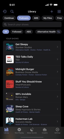Lull: Books Pods & Night Noise screenshot
