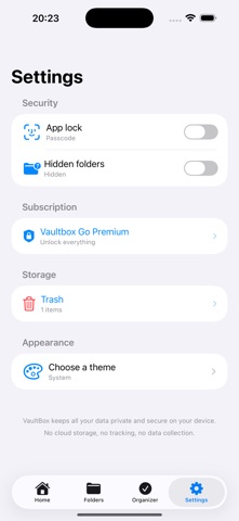 Vaultbox Go screenshot