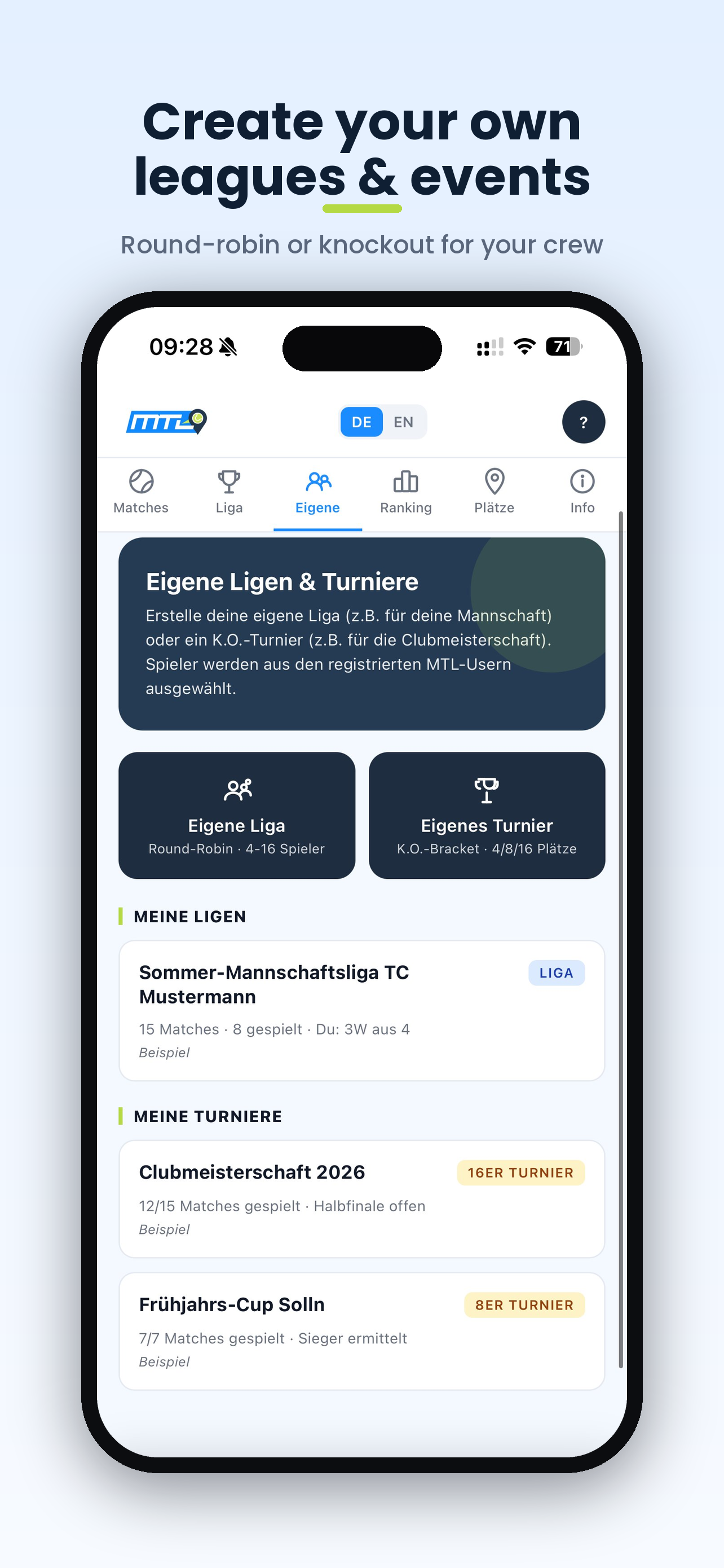 MTL - MyTennisLeague screenshot 4