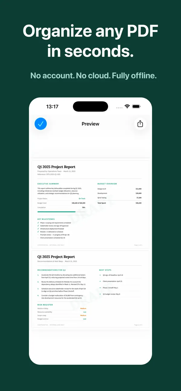 Screenshot #1 pour Neat - PDF Organizer