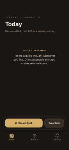 Fleck: AI Journal iPhone screenshot