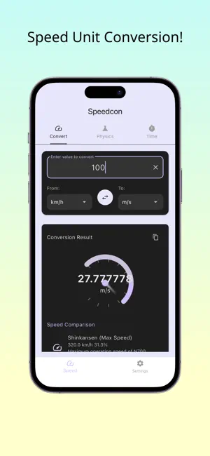 Speed Converter - Speedcon screenshot 1