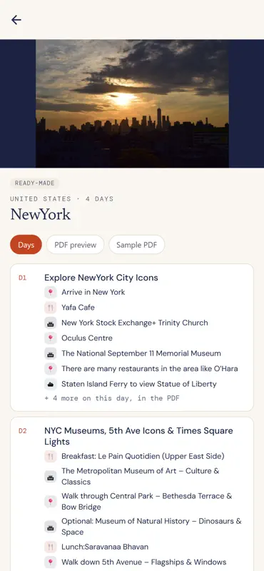 DIYtinerary screenshot 1 of 3