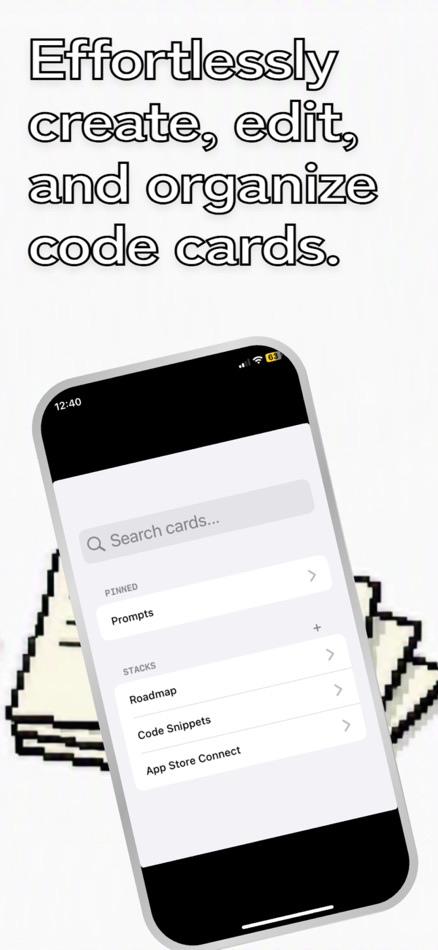 #2. Stack: Quick Code Cards (iOS) By: Kenichi Saito