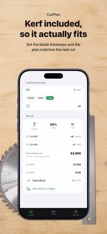 CutPlan: Cut List Optimizer iPhone screenshot