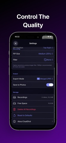 TwinCam: Camera for Creators screenshot