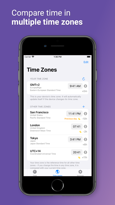 Screenshot #2 pour To Time - Time Zone Converter