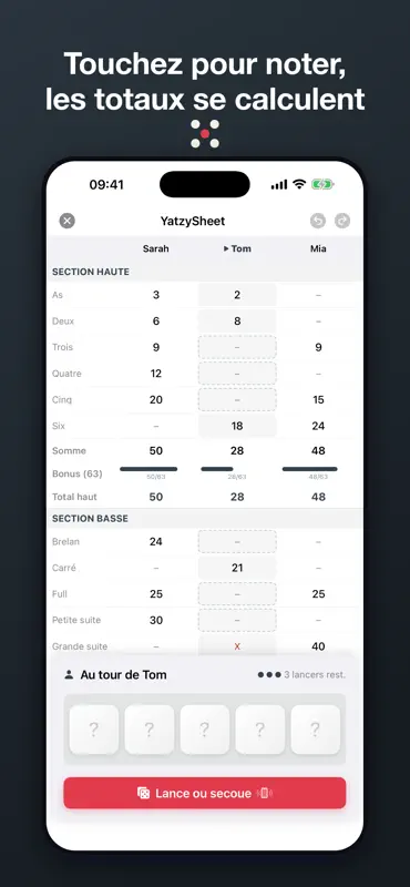 YatzySheet: Dice Score Sheet screenshot 1 of 4