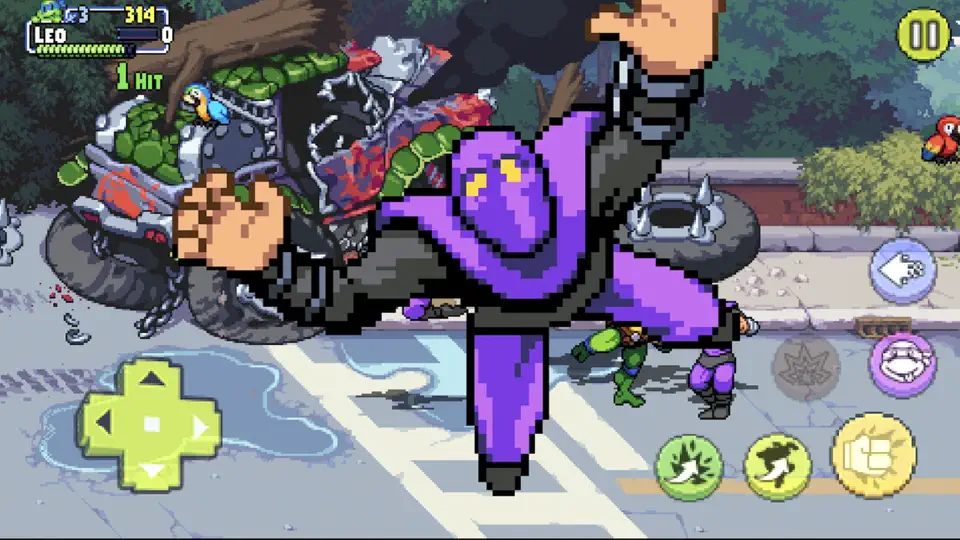 Captura de pantalla de TMNT:Shredder’s Revenge Mobile en iPhone 6